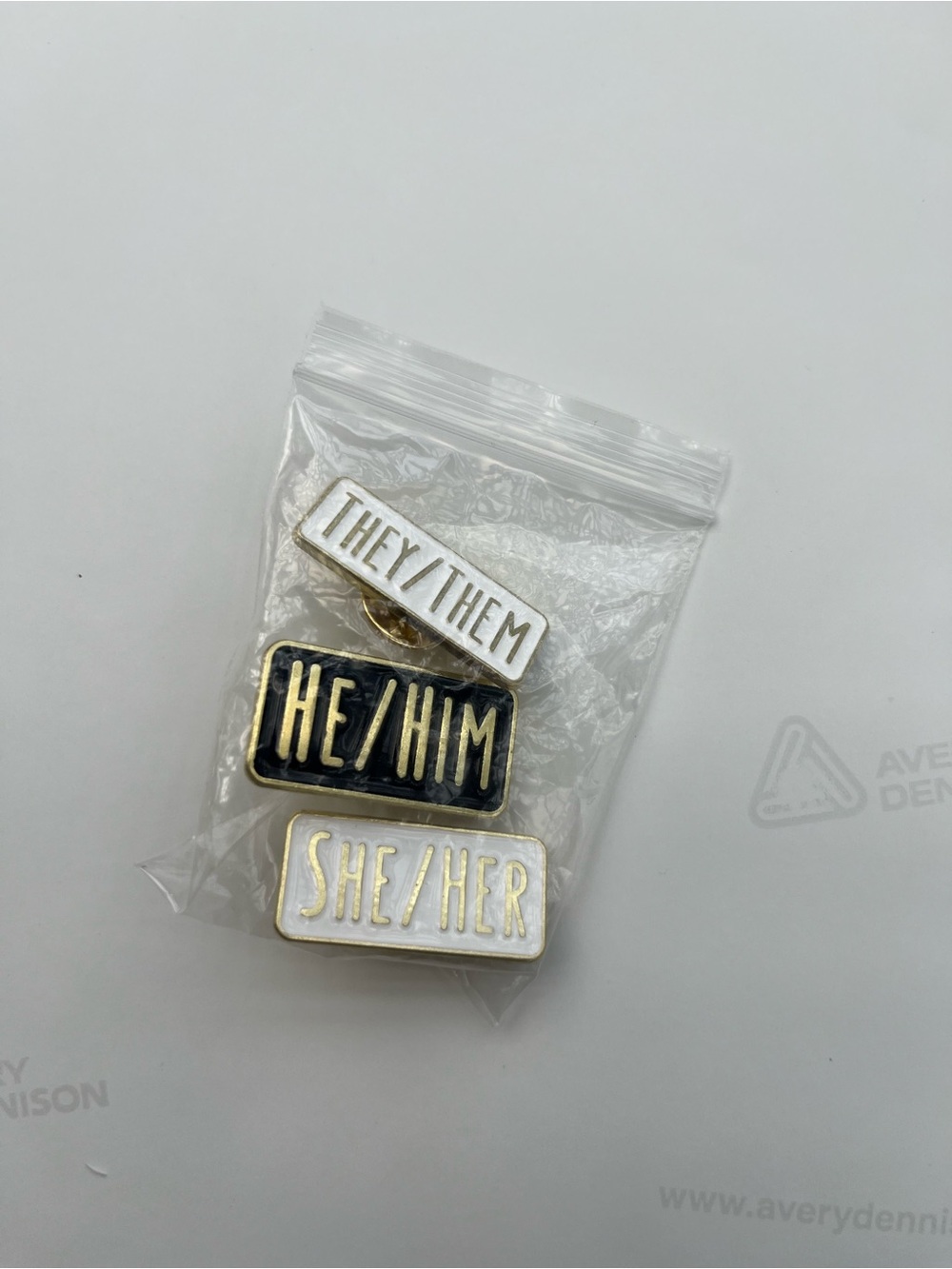She/Her He/Him They/Them Enamel Pin Bundle